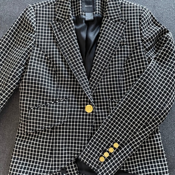 Amazing black/white checkered SMYTHE blazer. Worn once - Picture 1 of 3